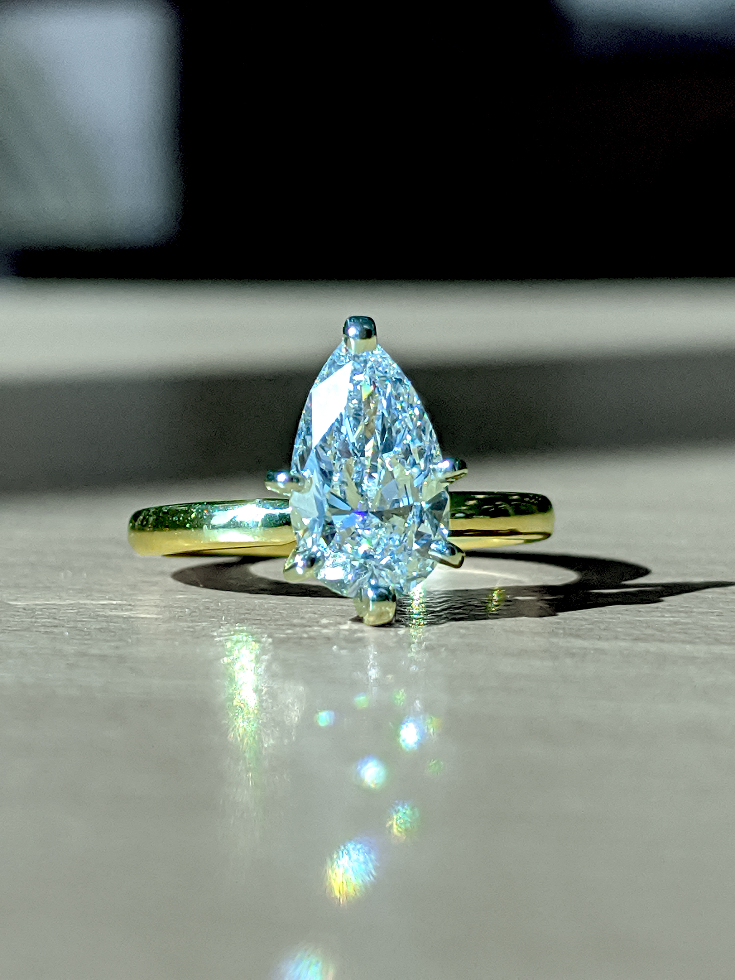 Teardrop cut deals engagement rings